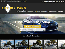 Tablet Screenshot of luxurycarsoflexington.com